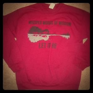 "Let It Be" Dark Red Sweatshirt